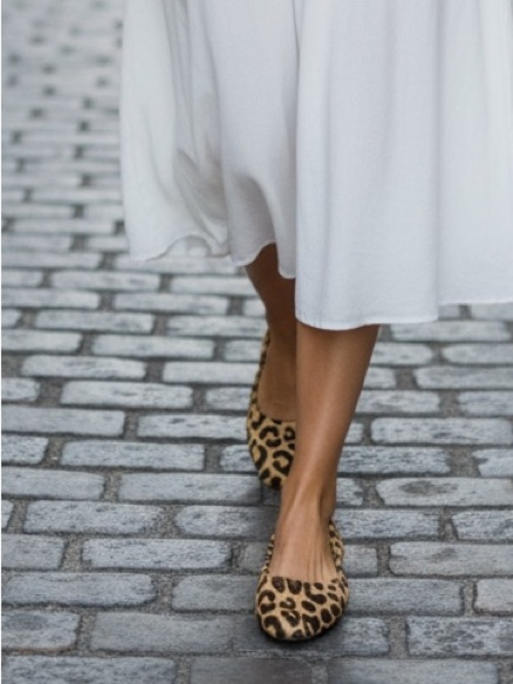 AUDREY BROOKE Lydia Leopard Animal Print Calf Hair Flats